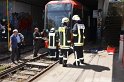 Unfall zwischen zwei KVB Bahnen Koeln Hoehenhaus Im Weidenbruch P122